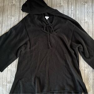 Black Hooded Sweater